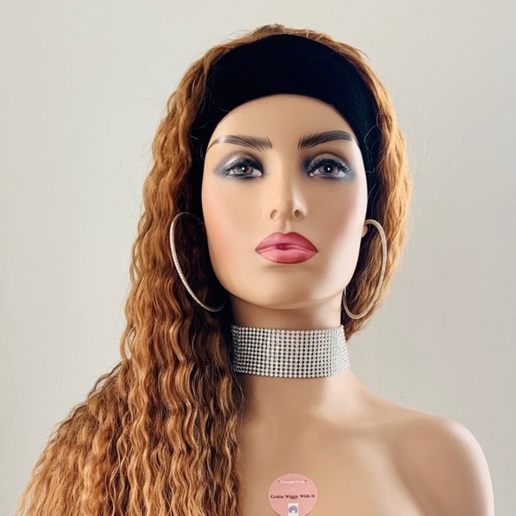 Long Auburn Premium Fiber “Put On & Go” Headband Wig - Picture 3 of 13